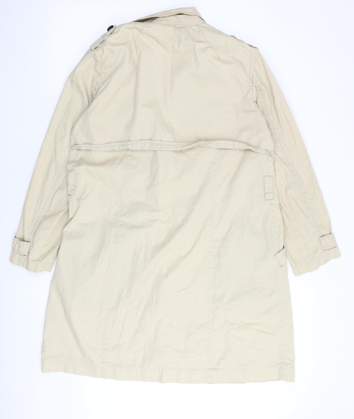 H&M Womens Beige Trench Coat Coat Size 16 Button