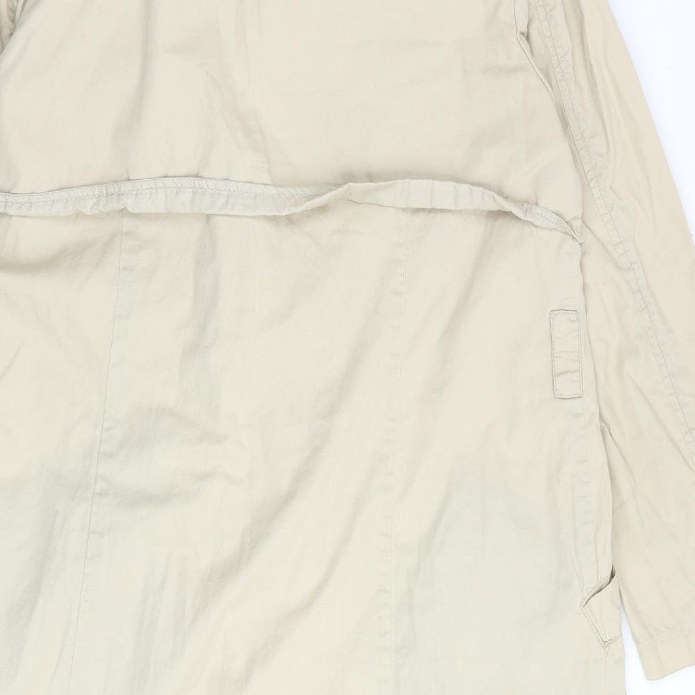 H&M Womens Beige Trench Coat Coat Size 16 Button