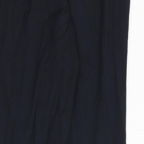 Marks and Spencer Mens Black Polyester Dress Pants Trousers Size 34 in Regular Zip