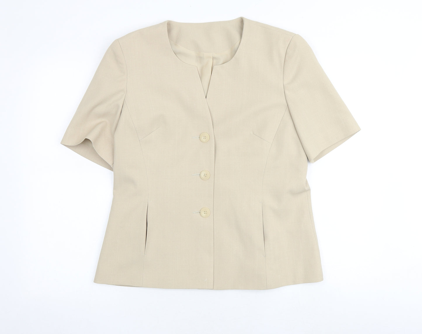 Berkertex Womens Beige Polyester Jacket Blazer Size 14