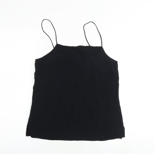 Warehouse Womens Black Polyester Camisole Tank Size S Square Neck