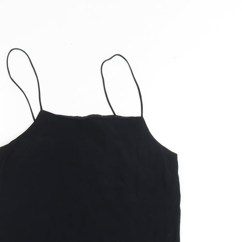 Warehouse Womens Black Polyester Camisole Tank Size S Square Neck
