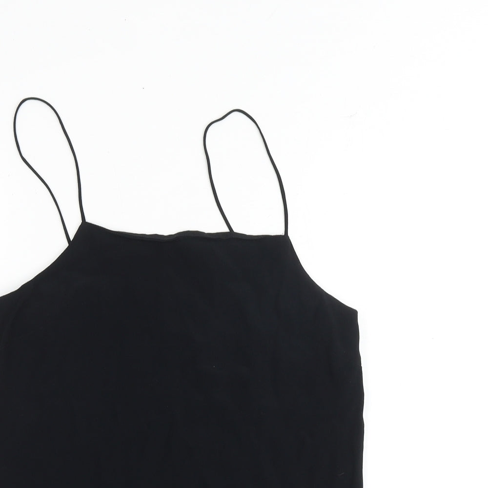 Warehouse Womens Black Polyester Camisole Tank Size S Square Neck