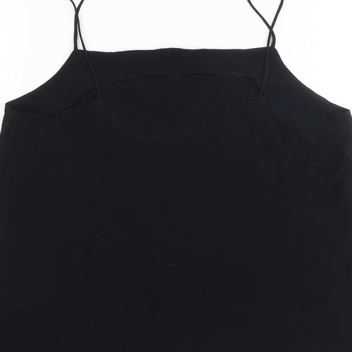 Warehouse Womens Black Polyester Camisole Tank Size S Square Neck