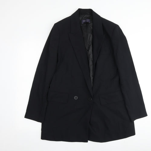 Marks and Spencer Womens Black Polyester Jacket Suit Jacket Size 14