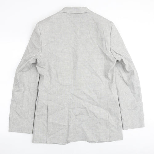 Marks and Spencer Mens Grey Flax Jacket Suit Jacket Size 38 Regular