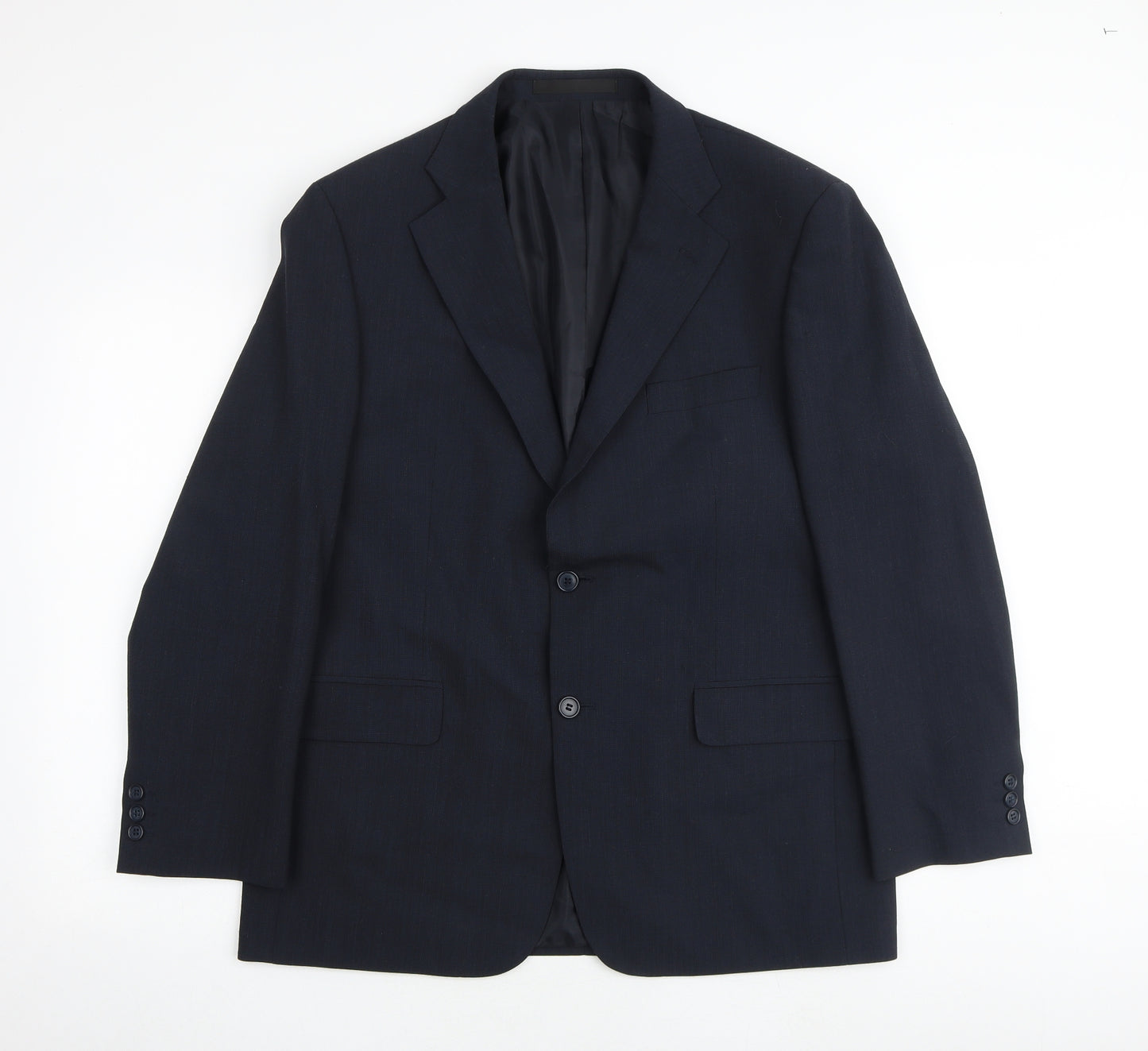 Marks and Spencer Mens Blue Polyester Jacket Suit Jacket Size 42 Regular