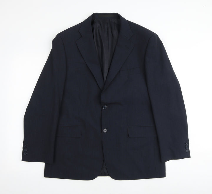 Marks and Spencer Mens Blue Polyester Jacket Suit Jacket Size 42 Regular