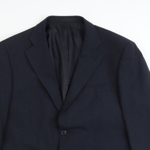 Marks and Spencer Mens Blue Polyester Jacket Suit Jacket Size 42 Regular