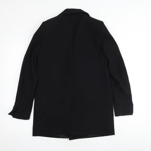 Zara Womens Black Polyester Jacket Suit Jacket Size S