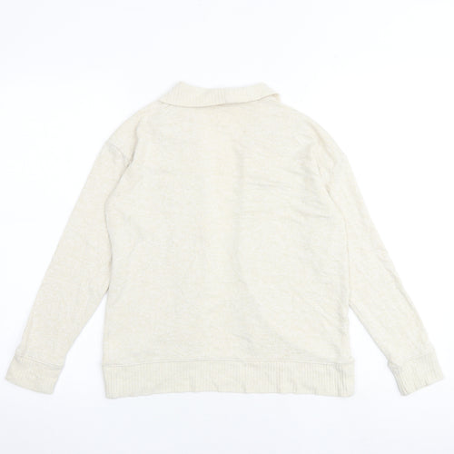 Gap Girls Beige V-Neck Viscose Cardigan Jumper Size L Pullover