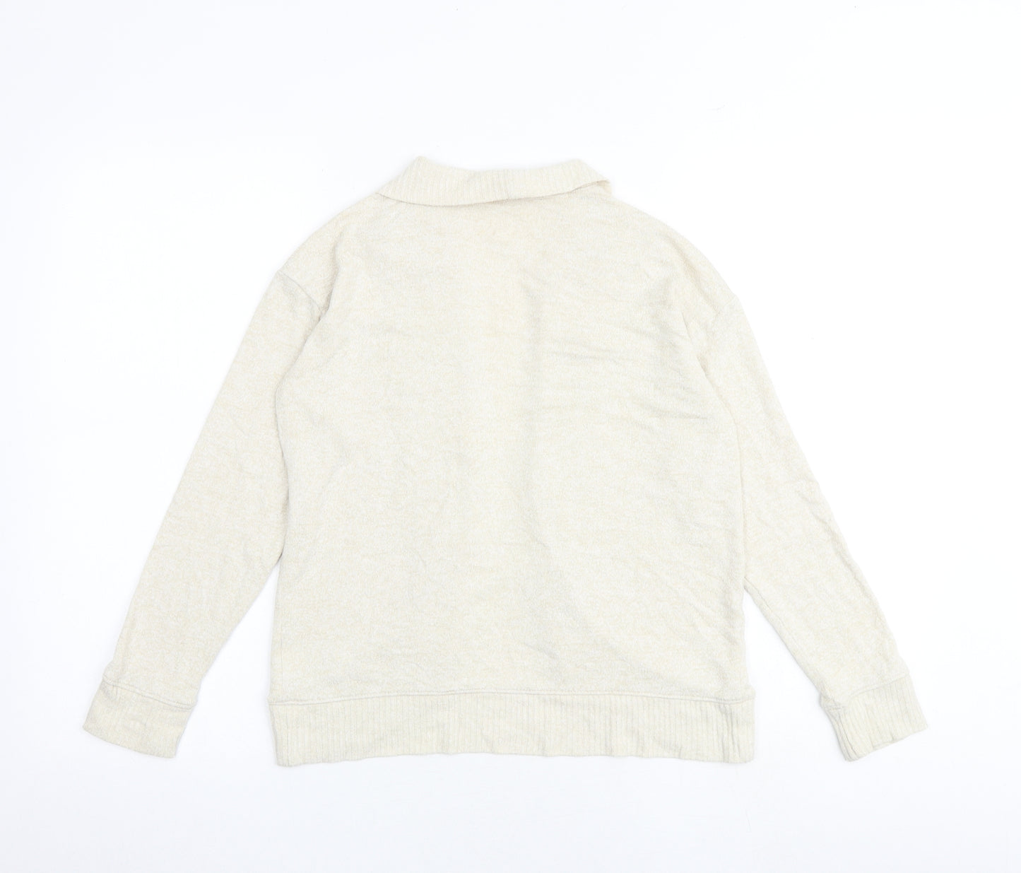 Gap Girls Beige V-Neck Viscose Cardigan Jumper Size L Pullover