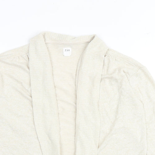 Gap Girls Beige V-Neck Viscose Cardigan Jumper Size L Pullover