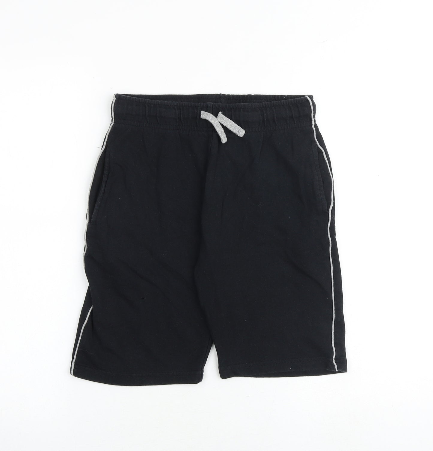Urban Outlaws Boys Black 100% Cotton Bermuda Shorts Size 12 Years Regular Tie
