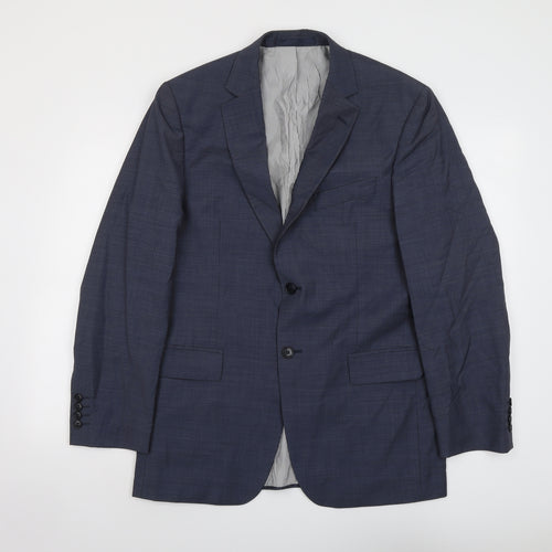 Marks and Spencer Mens Blue Wool Jacket Suit Jacket Size 40 Regular