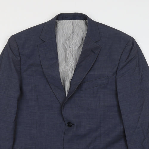 Marks and Spencer Mens Blue Wool Jacket Suit Jacket Size 40 Regular