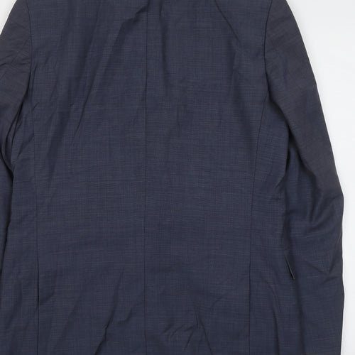 Marks and Spencer Mens Blue Wool Jacket Suit Jacket Size 40 Regular
