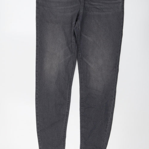 Marks and Spencer Womens Grey Cotton Jegging Jeans Size 12 L27 in Regular