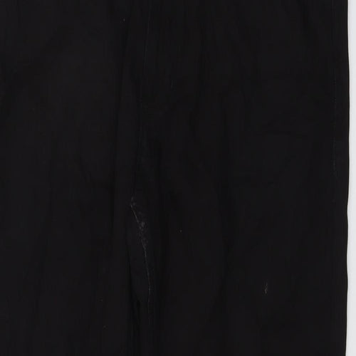 Marks and Spencer Mens Black Cotton Straight Jeans Size 34 in L31 in Regular Button