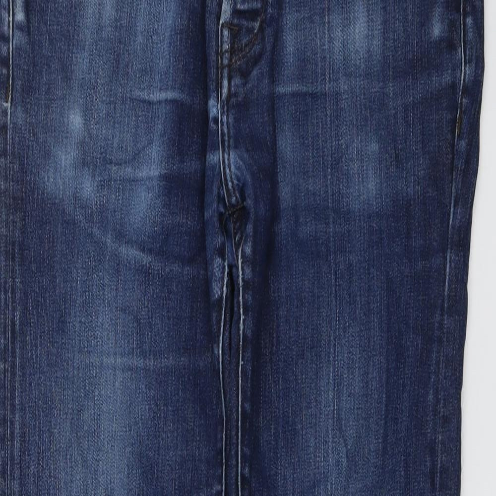 Ted Baker Mens Blue Cotton Straight Jeans Size 32 in L30 in Regular Button
