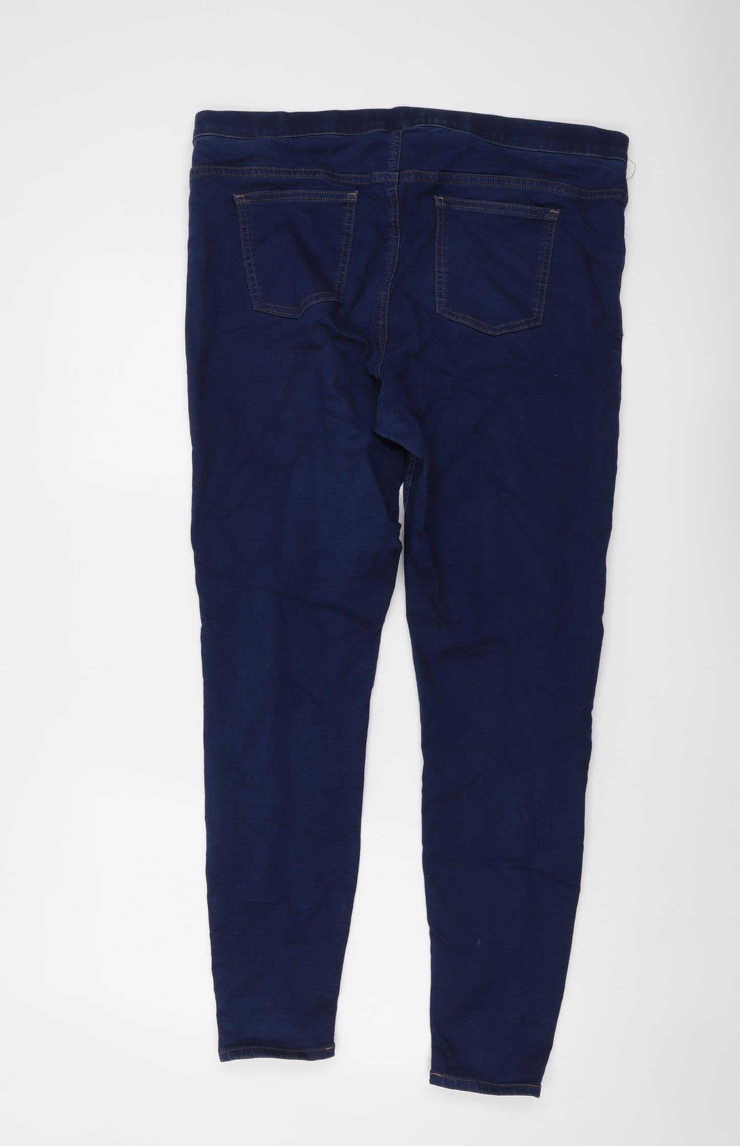 Marks and Spencer Womens Blue Cotton Jegging Jeans Size 18 L29 in Regular