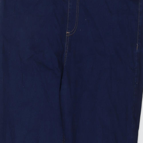 Marks and Spencer Womens Blue Cotton Jegging Jeans Size 18 L29 in Regular