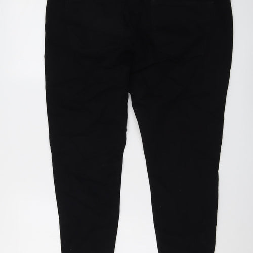 Marks and Spencer Womens Black Cotton Skinny Jeans Size 20 L23 in Regular Button