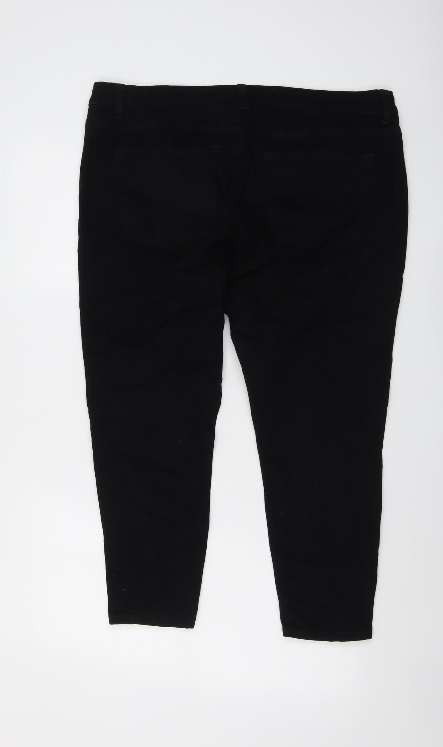 Marks and Spencer Womens Black Cotton Skinny Jeans Size 20 L23 in Regular Button