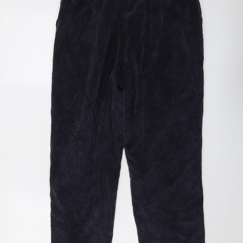 NEXT Womens Purple Polyester Trousers Size 10 L26 in Regular Drawstring