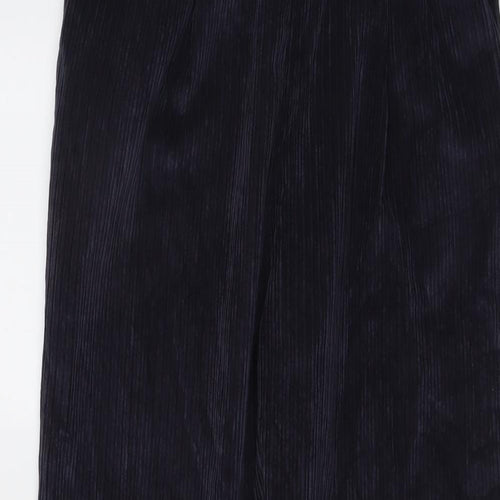 NEXT Womens Purple Polyester Trousers Size 10 L26 in Regular Drawstring