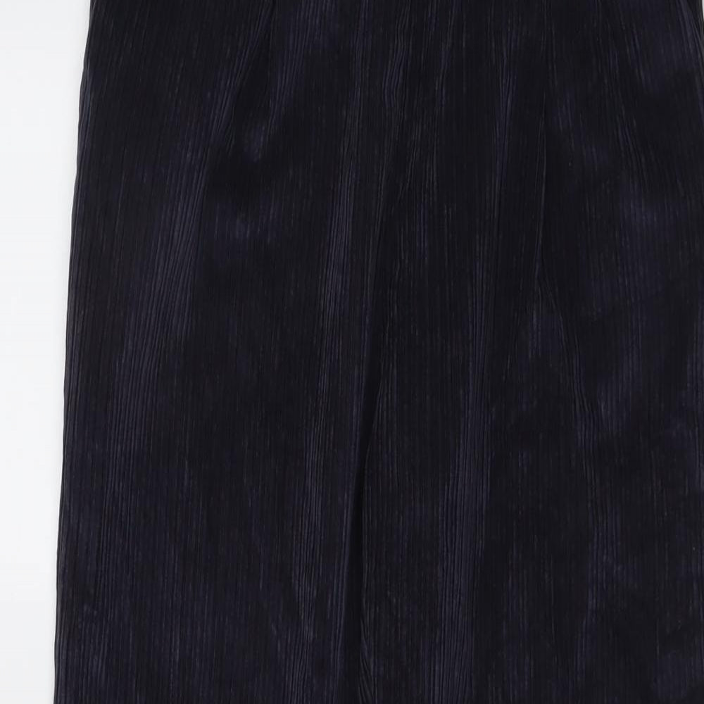 NEXT Womens Purple Polyester Trousers Size 10 L26 in Regular Drawstring