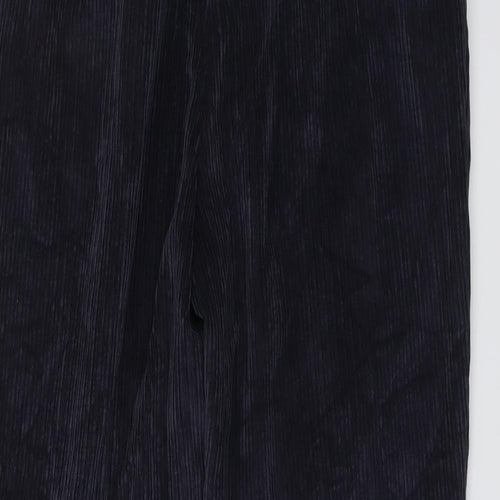 NEXT Womens Purple Polyester Trousers Size 10 L26 in Regular Drawstring