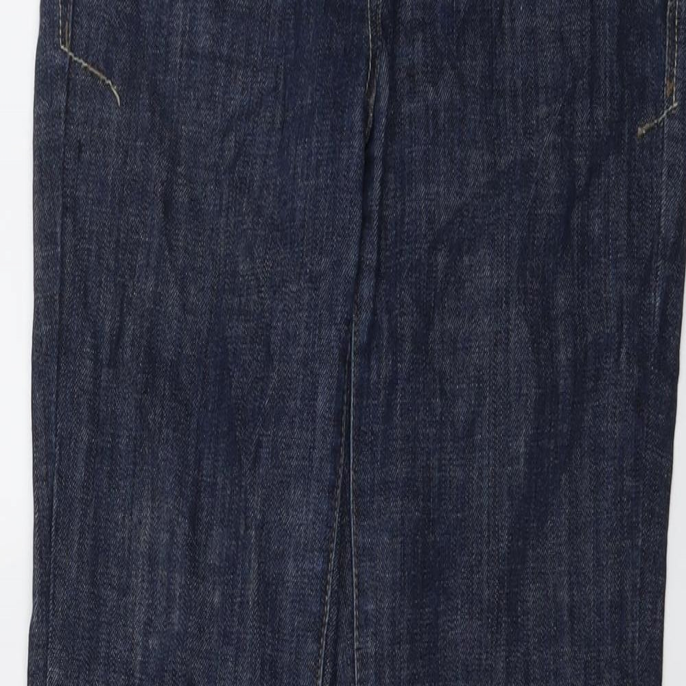NEXT Womens Blue Cotton Bootcut Jeans Size 8 L30 in Regular Button