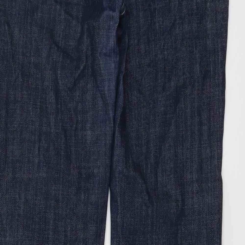 NEXT Womens Blue Cotton Bootcut Jeans Size 8 L30 in Regular Button
