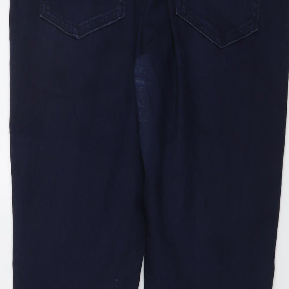 Marks and Spencer Womens Blue Cotton Skinny Jeans Size 12 L27 in Regular Button