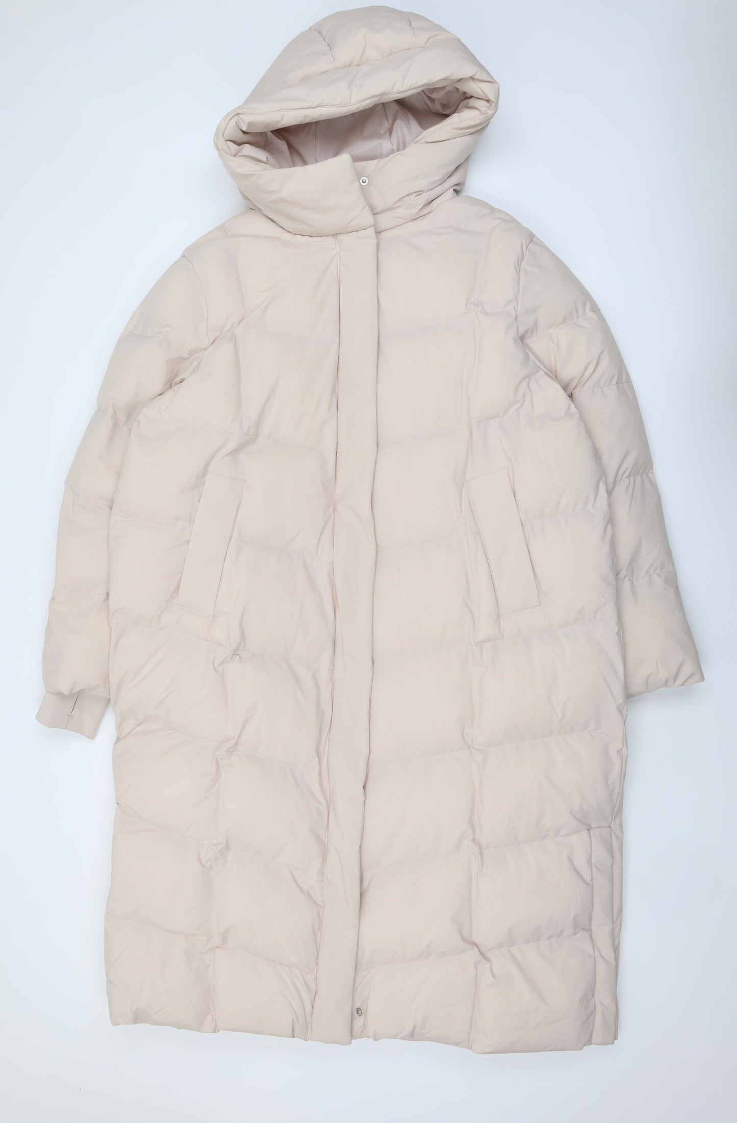 Marks and Spencer Womens Pink Quilted Coat Size 18 Zip