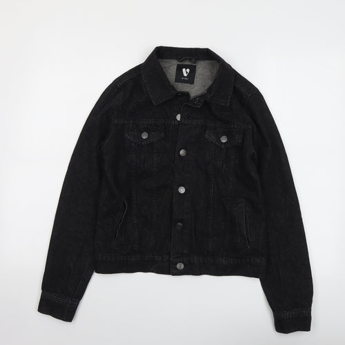 Very Girls Black Jacket Size 13 Years Button - Girls Will Be Girls Slogan