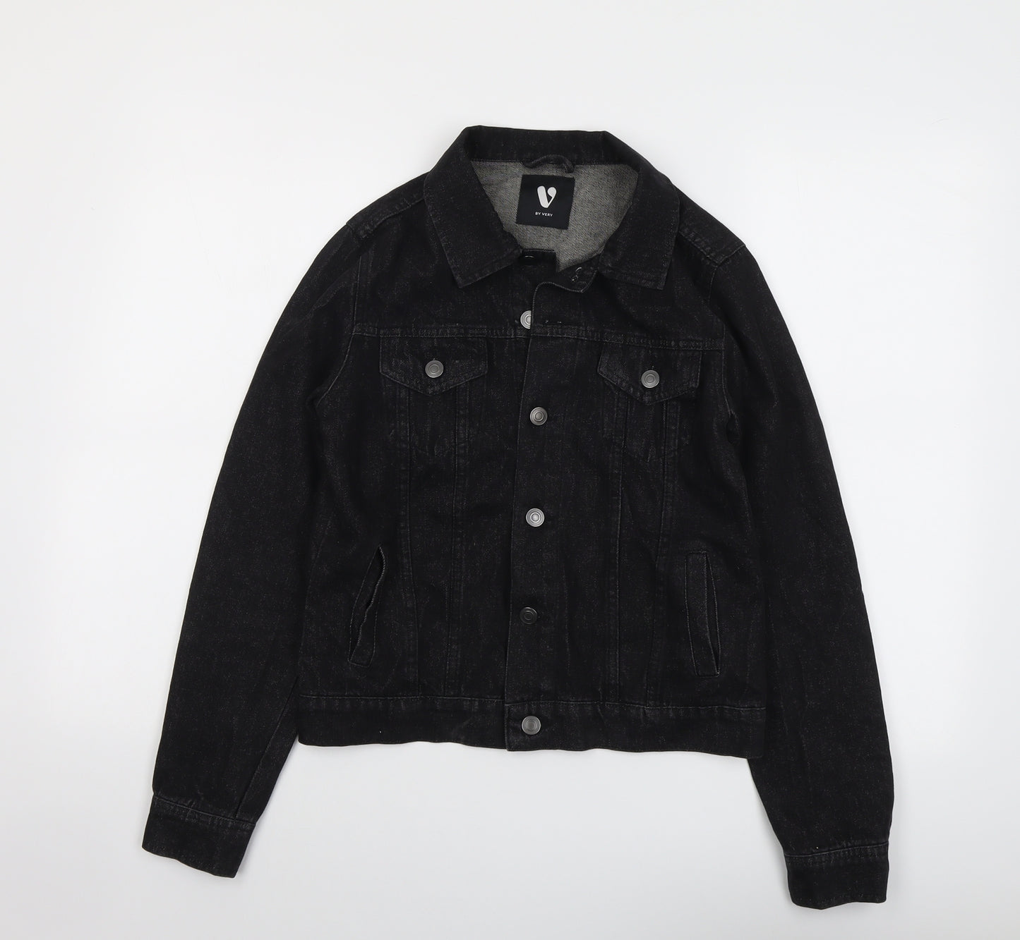 Very Girls Black Jacket Size 13 Years Button - Girls Will Be Girls Slogan