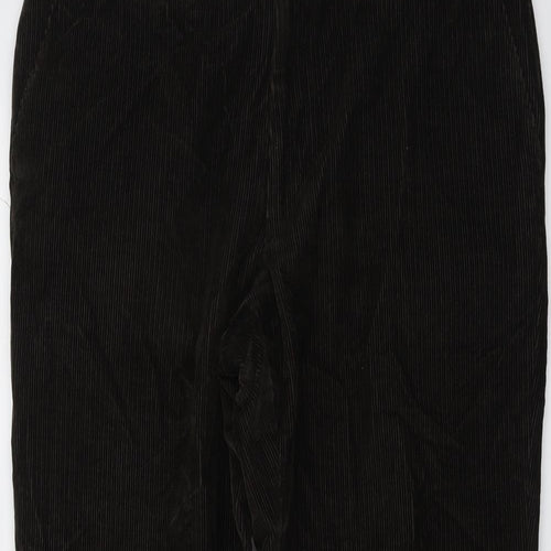 Marks and Spencer Mens Brown Cotton Dress Pants Trousers Size 38 in L31 in Regular Button