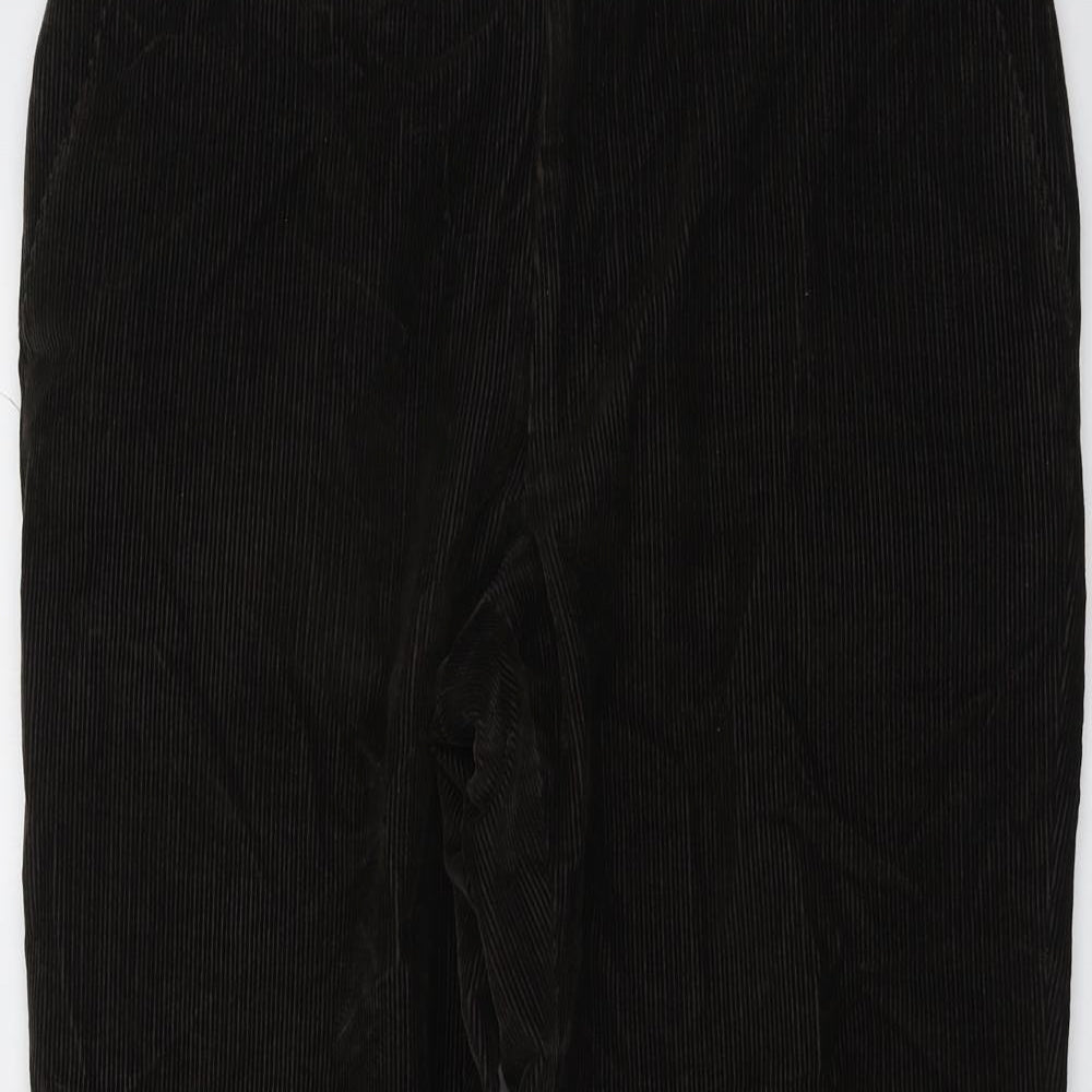 Marks and Spencer Mens Brown Cotton Dress Pants Trousers Size 38 in L31 in Regular Button