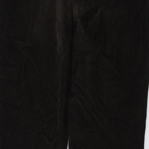Marks and Spencer Mens Brown Cotton Dress Pants Trousers Size 38 in L31 in Regular Button