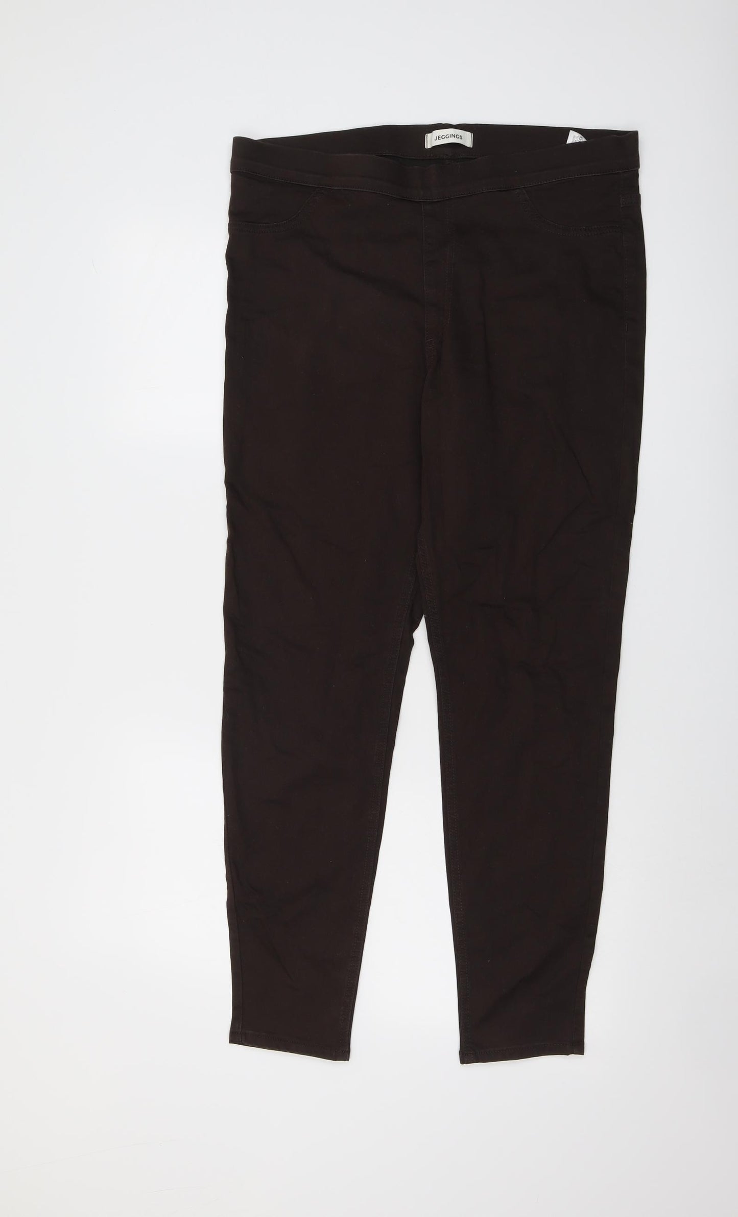 Marks and Spencer Womens Brown Cotton Jegging Jeans Size 16 L27 in Regular