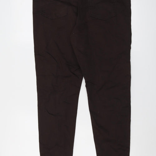 Marks and Spencer Womens Brown Cotton Jegging Jeans Size 16 L27 in Regular