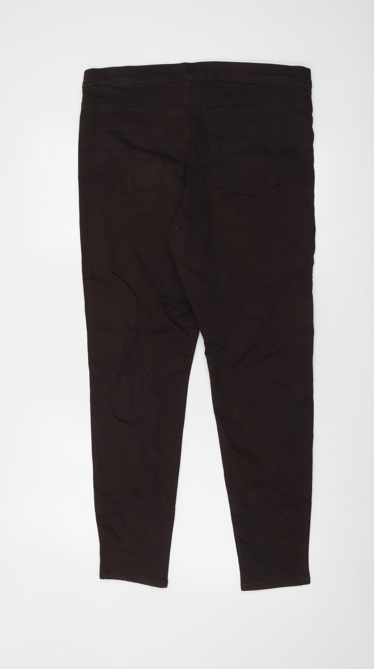Marks and Spencer Womens Brown Cotton Jegging Jeans Size 16 L27 in Regular