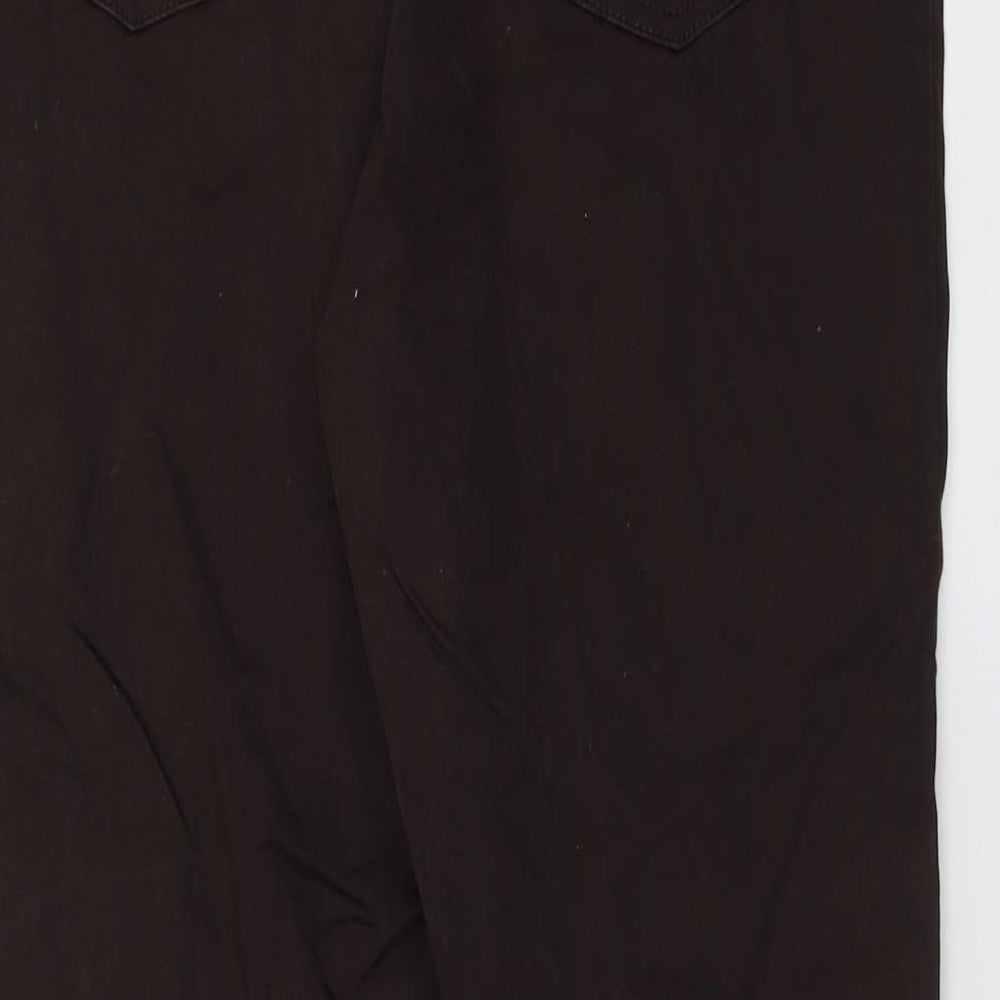 Marks and Spencer Womens Brown Cotton Jegging Jeans Size 16 L27 in Regular