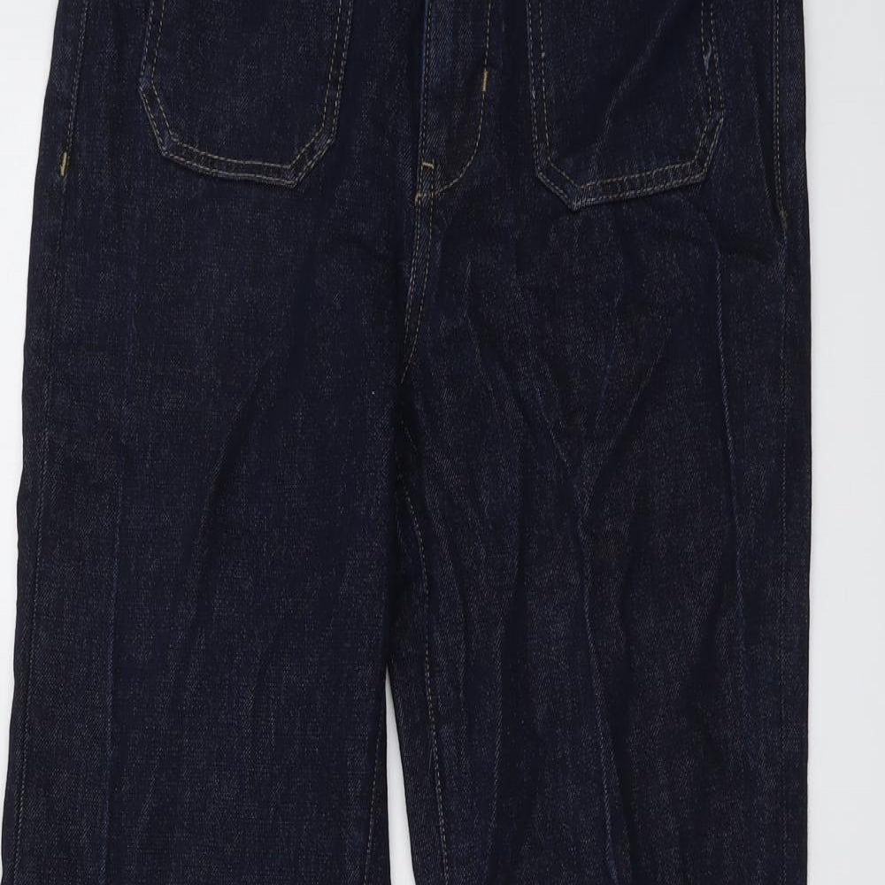 Marks and Spencer Womens Blue Cotton Bootcut Jeans Size 12 L30 in Regular Button