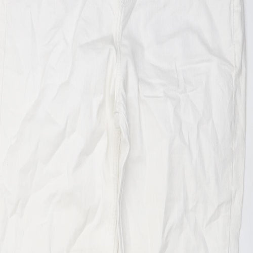 White Label Womens White Cotton Skinny Jeans Size 12 L32 in Regular Button