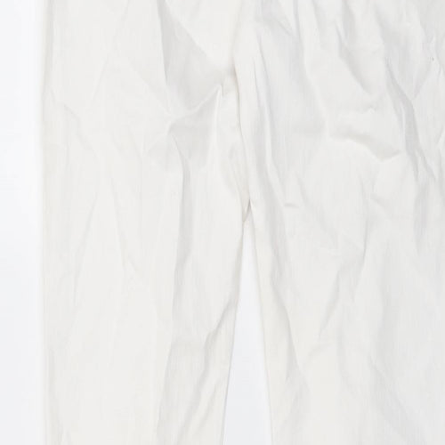 White Label Womens White Cotton Skinny Jeans Size 12 L32 in Regular Button
