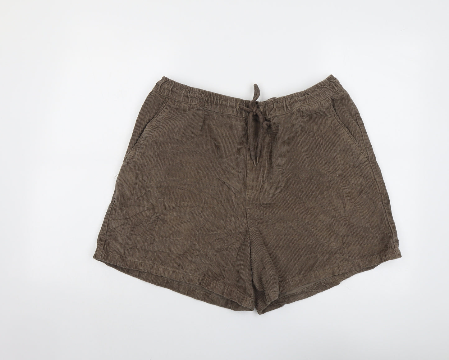 ASOS Womens Brown Cotton Sweat Shorts Size XL L5 in Regular Drawstring
