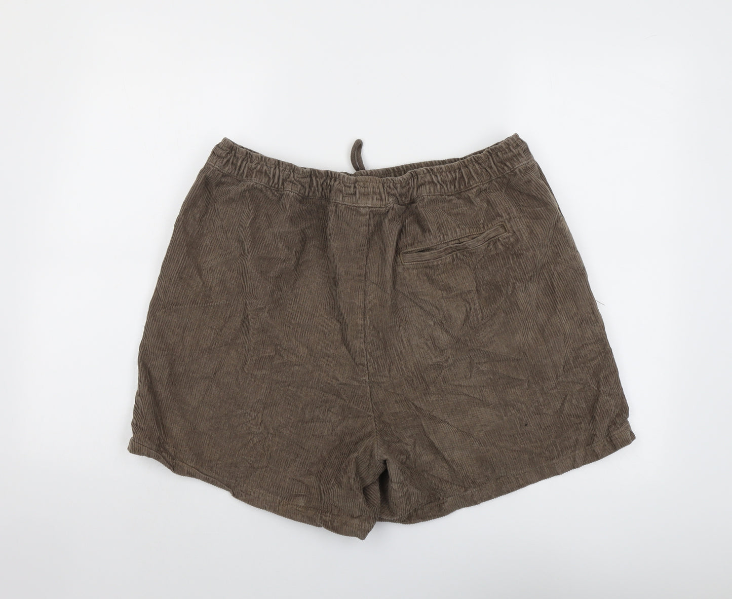 ASOS Womens Brown Cotton Sweat Shorts Size XL L5 in Regular Drawstring